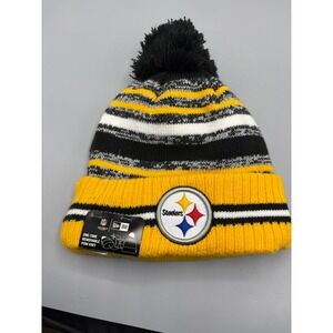 Pittsburgh Steelers NFL Sport Knit Beanie Hat Yellow Black White